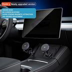 Center Console Mount, Magnetic Phone Holder for Tesla Model 3 (2026-2024 New Gen),Aluminum Alloy Bracket, Glue-Free Installation (Model 3 (New Gen)-Dual Magnetic Mount)