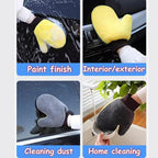 2 Pack Car Wash Mitt Scratch-Free Microfiber Car Wash Mitts Auto Interior Exterior Cleaning Gloves for Car Washing Detailing Home Cleaning Gloves