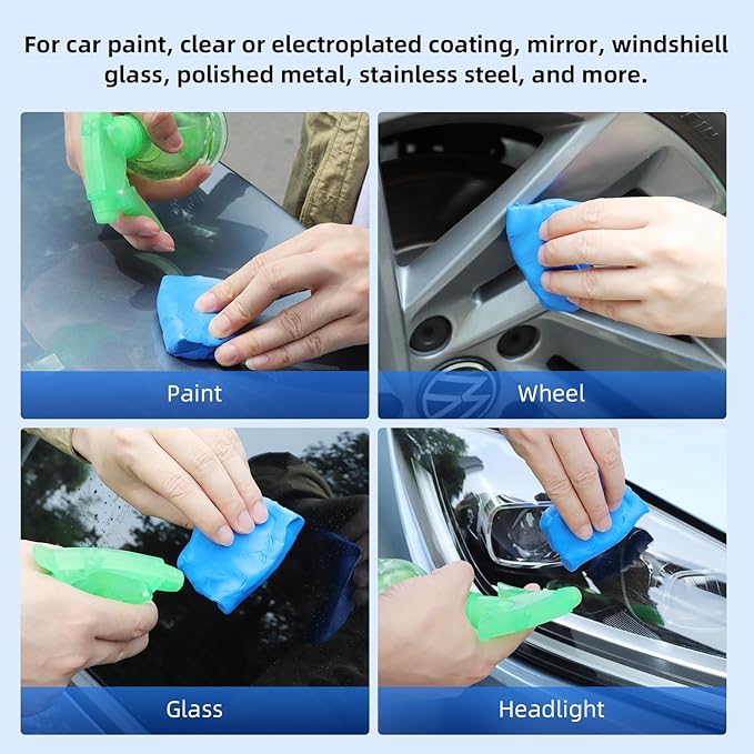 IPELY 4 Pack 100g Car Clay Bar Auto Detailing Magic Clay Bar Cleaner for Car Wash Car Detailing Clean