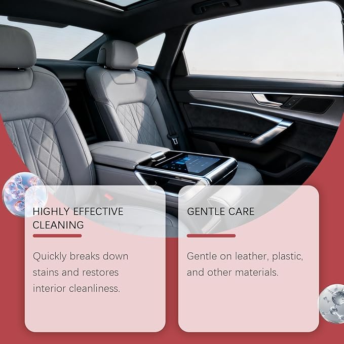 Car Interior Cleaning Kit, Easy Operation, Gentle On Leather & Plastic, Quick Cleaning(3set)