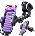 VANMASS Phone Holders for Your Car 2026 Ultimate Phone Mount Military-Grade Windshield Dashboard Vent【Newest Best Strongest】 Cell Phone Car Mount for iPhone 16 Pro Max 15 Samsung Android,Purple