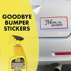 Goo Gone Automotive Adhesive Remover, Goo & Grime Cleaner for Bumper Stickers, Decals, Tree Sap, Brake Dust, Bird Droppings, Gum, Spray Paint, Asphalt, 24 oz with MicroFiber Buffing Towel