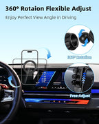 PZK Car Phone Mount for BMW X5 X6 2024 2025 2026 & BMW X7 2023-2026 Accessories Custom 14.9-inch Screen 360° Rotation Compatible with MagSafe Car Phone Holder with Storage Box Not Affect Air Vent