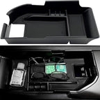 Compatible with Camry XLE or XSE 2018-2021 2022 2023 2024 & Camry LE SE 2020-2023 2024 Center Console Organizer Tray Accessories, Fit Dual USB Ports（not for 9th 2024 2025 Camry） (Black)
