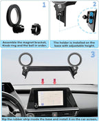 Car Phone Holder for Toyota Prius 2023 2024 2025 2026 Accessories Apply to 8 Inch Touch Screen Fixed Clip MagSafe Passenger Cell Phone Mount Handsfree 360° Rotation