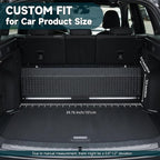 SUV Trunk Organizers and Storage with Lights, Car Storage Organizer with Lid & Sturdy Handle, Car Storage Bins for Groceries Powered by 4 AA Batteries (Batteries Not Included) (39.76inch)