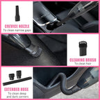 AUTODECO Car Cleaning Kit, Car Vacuum Interior Detailing Cleaner Kit with High Power Handheld Vacuum, Brush Set, Windshield Tool, Duster, Towels, Complete Car Care Tools for Women (Pink)