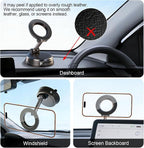 Magnetic Car Phone Holder, 3000gf MagSafe Suction, 360° Adjustable Zinc Alloy Mount for Dashboard/Windshield, Compatible with iPhone 17/16/15 Series (Orange)