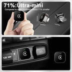 2-in-1 Wireless Carplay Adapter with Wired Carplay (USB to C), Metal Design Mini Wireless CarPlay Adapter for iPhone iOS 10+ System (2026 Upgraded)