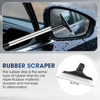 Gray Windshield Cleaner Tool, Car Interior Cleaning Kit with Extendable Handle and 3 Reusable Microfiber Pads, Auto Glass Wiper and Detailing Brush Kit for Car & Home Window