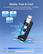 VJB Wireless CarPlay &Android Auto Adapter for iPhone & Android | Converts Wired to Wireless | Plug and Play Stable Connection Fast Auto-Connect (iOS 10+, Android 10+, 2016+ Cars)