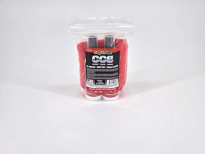 CCS Multi Surface Cleaner - Bug Remover for Motorcycles, Cars, Trucks, RVs, Boats - Clear Coat Ceramic Alternative - Top Coat Shine and Protection Technology (2 pack 2 oz w/towel)