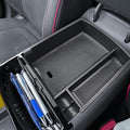 Center Console Organizer Compatible with 2025 2026 Hyundai Tucson Hybrid/Plug-in Hybrid/Limited Accessories (Steering Wheel Shifter ONLY), Armrest Storage Box Middle Console Insert Tray