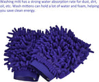 M METERXITY Microfiber Wash Mitt - Chenille Reusable Gloves for Cleaning, Scratch-Free, Apply to Kitchen House Cleaning