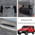 3PCS Gear Shift Console Side Tray Organizer, Center Console Hanging Storage Box, Passenger Side Co-Pilot Organizer Compatible with 2011-2018 Jeep Wrangler JK JKU Interior Accessories