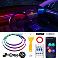 Dreamcolor Acrylic Interior Car LED Strip Light with Motion Sensor Switch, 55.1 inches Neon LED Strip Light, RGB Colors Ambient Lighting Kits