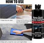 Nano Ceramic Coating Spray for Cars, Quick Car Paint Protection Spray, Hydrophobic Car Polish Sealant for High Gloss Shine, Ceramic Spray Coating for Auto Detailing with Sponge and Towel, 100ml