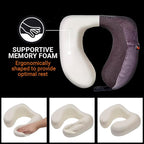 Ultimate 3.0 Travel Pillow, Deluxe Memory Foam Neck Pillow for Uninterrupted Rest, Ideal for Everyday Commute, Airplane, Car, and More, Travel Essentials, Made in USA, Dark Gray