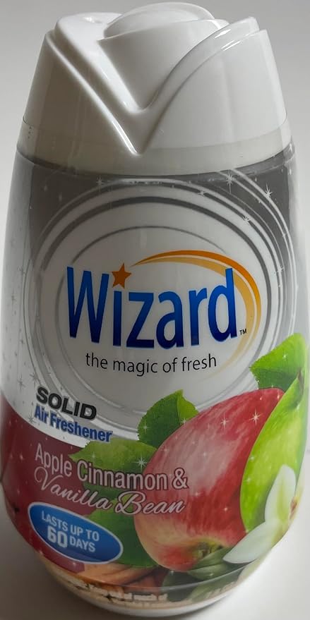 Wizard The Magic of Fresh gel Air Freshener, solid air freshener 7.8 oz Apple cinnamon/vanilla bean (Pack of 6)