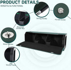 Car Trunk Organizer Sturdy Car Storage Organizer with Lid and Push-pull Handle Collapsible Leather Cargo Organizer for Suv, Truck, Sedan, Van (Green, 40.5 x 11.4 x 12.2in)