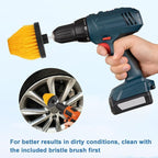 Linkstyle 5PCS Drill Polishing Cone Set, Car Wheel Polisher Sponge Pad Kit with Long Extension Pole & Cleaning Brush, Buffing Cone for 1/4" Hex Drill, Car Rim and Metal Surface Polishing Tool