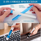 Window Groove Cleaning Brush, Window or Sliding Door Track Cleaner for Sliding Door, Sill, Tile Lines, Shutter, Car Vents, Keyboard (14 Pcs Cleaning Tool)