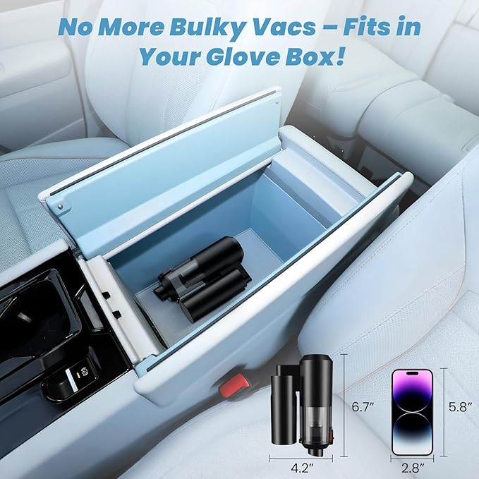 Car Vacuum Portable Cordless,90°Foldable 4in1 Vac V2 Handheld Vacuums Cleaner Brushless Motor High Power 17000PA Compressed Air Dusters Cordless Vacuum Cleaners for Car Home Office Pet