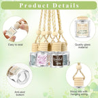 Funnymoom 10 Pcs Employee Appreciation Gifts Bulk Empty Glass Car Air Freshener Hanging Diffuser Thank You Gifts for Employee Nurse Staff Dietician Social Worker Volunteer