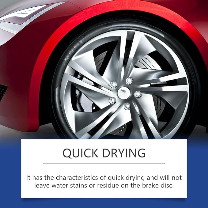 Powerful Non-Acid Brake Cleaner, Wheel and Tire Cleaner Spray, Iron & Fallout Remover, Effective Brake Dust & Grime Cleaner for Car Wheels Tires Brakes All Vehicle Models