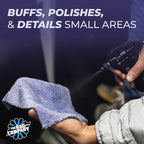 The Rag Company - The Eaglet 350 - Professional Korean 70/30 Blend; Super Plush Microfiber Detailing Towels; Perfect for Wheels, Mirrors, and More; 350GSM; 8inx8in, Lavender (10-Pack)