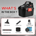 Shop-Vac 2 Gallon 20V Cordless Wet/Dry Vacuum with Detachable Blower, Portable 3-in-1 Vac with Blower Function, Integrated Battery and Charger Included, Ideal for Workshop, Car & Jobsite, 5430082