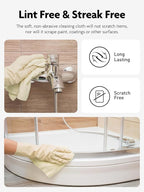 Fantasticlean Microfiber Cleaning Cloth Roll -30 Pack, Tear Away Microfiber Towels, 12" x 12", Reusable, Washable, Scratch Free, Ultra Absorbent Dishcloth for All-Around Cleaning Supplies (Beige)