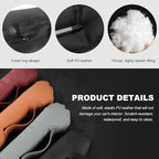 2PCS Leather Car Seat Gap Filler, No-Drop Seat Side Gap Plug Crevice Blocker with Securing Strap, Elastic Filler Block The Gap Between Seats & Console for Truck SUV Sedan (Light Gray)