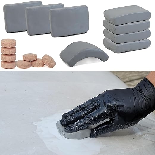 8 Pack Car Clay Bars Auto Detailing 400g and Clay bar Lubricant Tablets 8 Pack (1pcs=16 oz) Clay bar kit for Car Detailing (50g/1 Pack) (Grey)