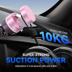 Vacuum Magnetic Suction Phone Holder,Upgraded 360° Adjustable Suction Cup Car Phone Mount,Hands-Free Cell Phone Holder for Car/Gym/Mirror/Smooth Surface,Compatible with iPhone 16/15/14/13/12 （Pink)