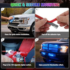 Nilight 4Pcs 12inch LED Grille Lights 72 LEDs RGB Multi Color Exterior Lighting Kit DIY Sound Active Function Music Mode with APP Control and Remote for Cars Van SUV Truck