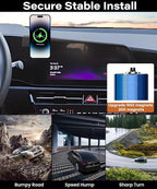 Car Phone Holder for Kia NIRO/NIRO EV/NIRO Hybrid 2023 2024 2025 Accessories 15W Fast Wireless Charger Screen Fixed Clip HandsFree Cell Phone Mount 360° Rotation (10.25 Inch)