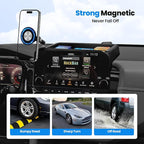 Karltys Upgraded 360° Rotation Magnetic Phone Holder Organizer for Nissan Pathfinder 2022 2023 2024 2025(Not for 2026) Accessories, Screen Organizer & Magnetic Phone Mount for 9-Inch Screen