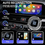 [2026 Upgrade] 2-in-1 Wireless CarPlay and Android Auto Adapter, Plug & Play, 5GHz Dual-Band Zero Latency, with USB/USB-C Converter, for iPhone/Android, Compatible with 99% Cars