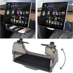 for Tesla Model Y 3 (Juniper & Highland Included) Under Screen Storage Shelf Organizer Tray Box Open-Close Hidden Center Console Organizer for Model Y 2020-2026 & Model 3 2017-2025 Accessories