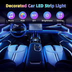 Acrylic Interior Car LED Strip Light, Dreamcolor 6-in-1 RGB Ambient Lighting with APP, 16 Million Colors 175in 600LED Music Sync Lights for Night Driving, Home, Camping & Gift Decor
