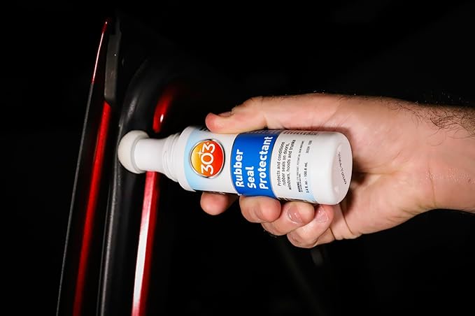 303 Products Rubber Seal Protectant – Protects & Conditions Seals on Doors, Windows, Hoods, Trunks Rejuvenates Color & Flexibility of Old & Dry Seals Weatherproofing & UV Protection, 3.4 fl.oz