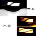 iJDMTOY Semi-Clear Lens Dynamic Sequential Blink Triple-Row Full LED Side Mirror Turn Signal Light Assembly Kit Compatible with 2017-2022 Ford F-250 F-350 Towing Mirror
