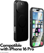 Spy-Fy iPhone 16 Pro Privacy Case with Camera Covers Front and Rear | Magsafe compatible and Kickstand | Protect Your iPhone and Privacy | 6-Foot Drop Proof | 6,3 Inch | Camera Protection by Valenta