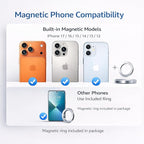 Trusmi Magnetic Car Phone Holder for MagSafe, Air Vent Phone Mount 360° Rotation, Strong Magnet Cell Phone Holder for Car for iPhone 17 16 15 14 13 12 Pro Max, Samsung Galaxy, Google Pixel