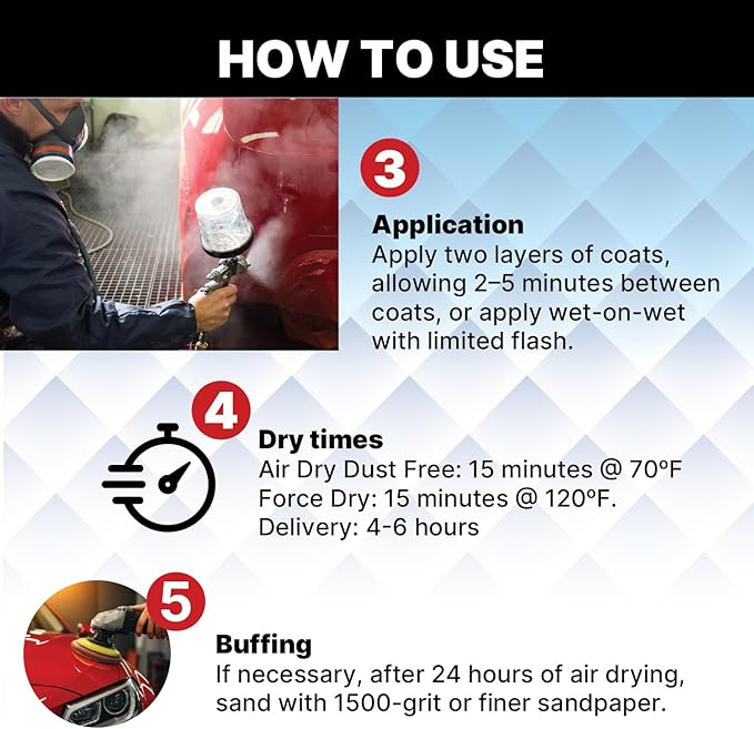 FinishX Automotive Refinishing Ultimate Clear Coat (FC1000-1 Gallon) 4:1 Kit with Medium Activator/Hardener (FH1020-1 quart)- FH1020 FH1020