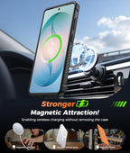 FNTCASE for Samsung Galaxy S26-Ultra Case: [360 Spin Magnetic Ring Kickstand] [Compatible for MagSafe] [Screen Protector] Heavy Duty Military Grade Protection Protective Phone Case with Stand Green