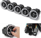 Aramox Air Vent, 5pcs 64 Color Front LED Turbine Air Vent Ambient Light Kit Replacement for ?Benz C GLC?Class W205 2019?2021