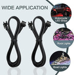Rock Light Extension Wire 4 Pin 4 Pcs 4 Pin 60 inch, Pure Copper Insulated Cable LED Cable Cord Set for Motorcycle ATV Golf Car Trucks Neon Strip