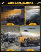 Auxbeam 42 Inch LED Light Bar, 240W Curved 6 Modes Amber White Strobe Fog Lights, Spot Flood ComboOffroad Driving Light for Truck Jeep